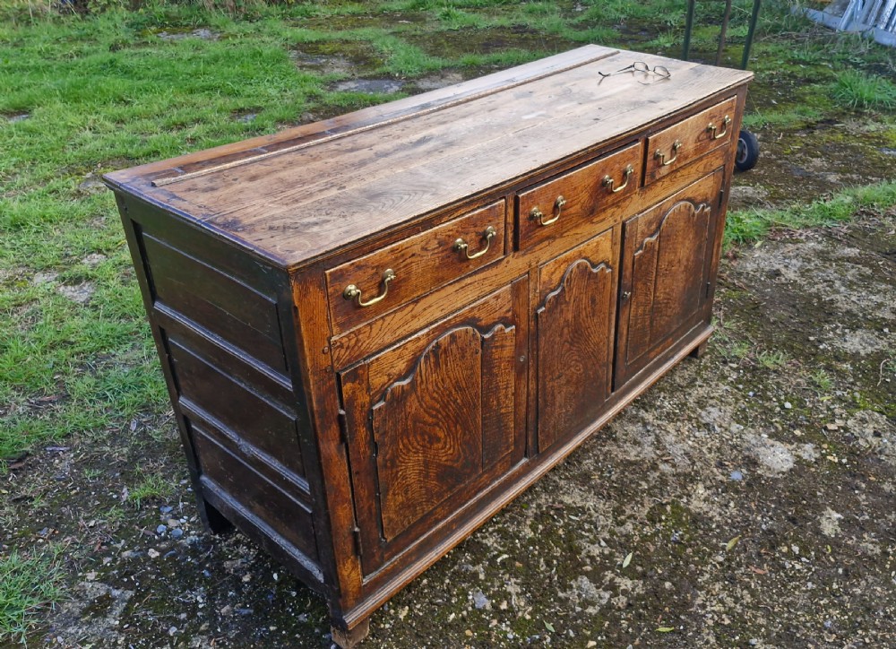 Georgian oak dresser base.  View VIII