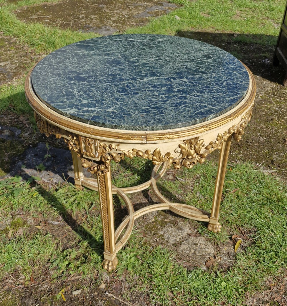 Decorative carved marble top centre table