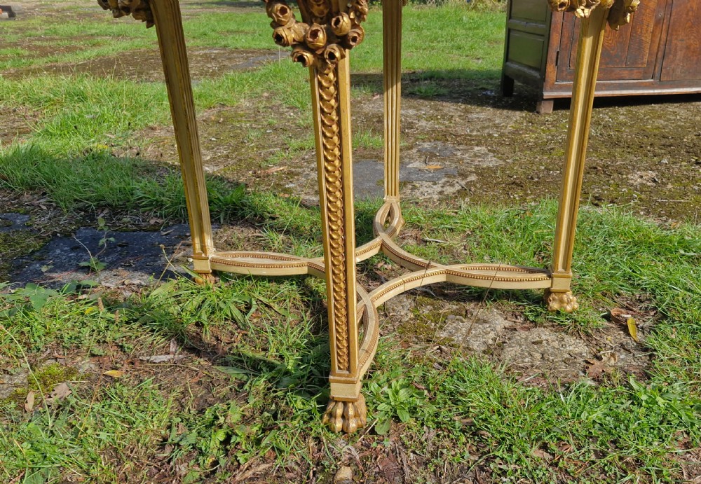 Decorative carved marble top centre table View VII