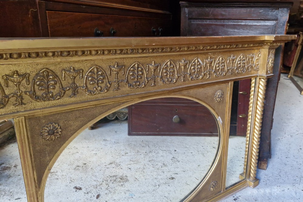 19th century gilt overmantel mirror.  View IV