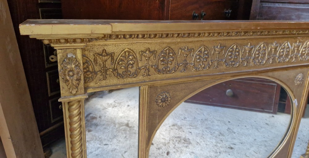 19th century gilt overmantel mirror.  View VI
