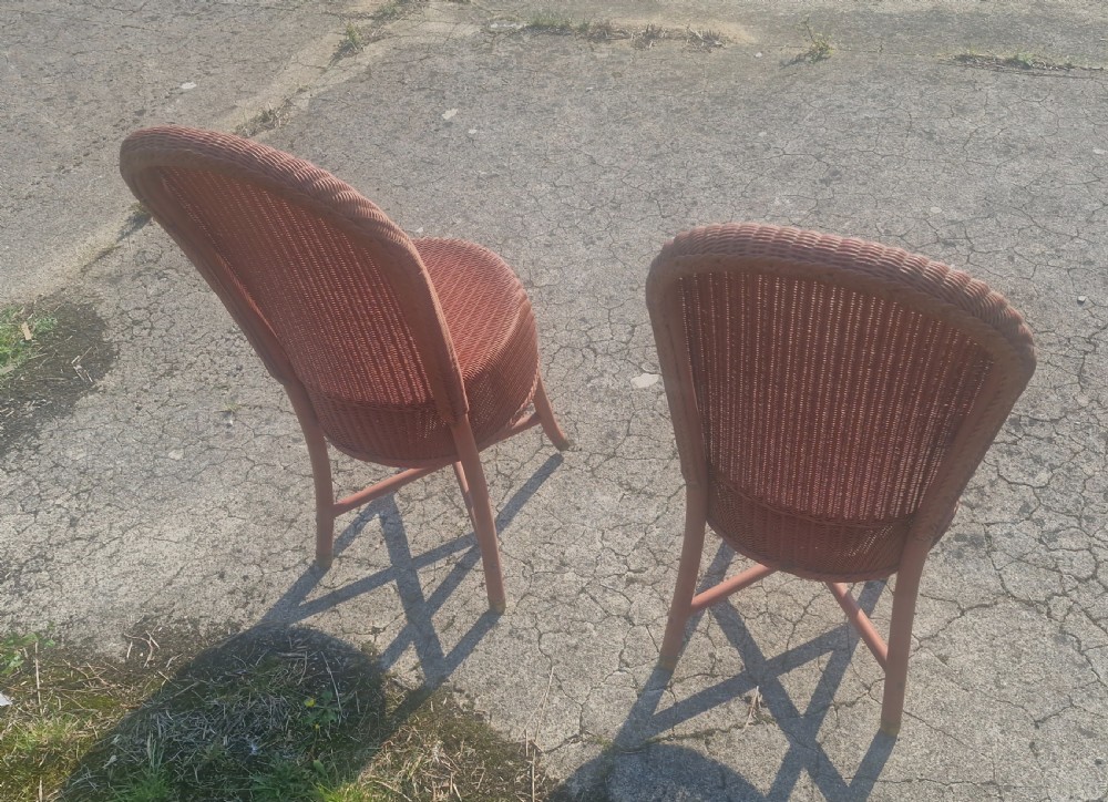 Pair of Lloyd Loom bedroom chairs.  View V