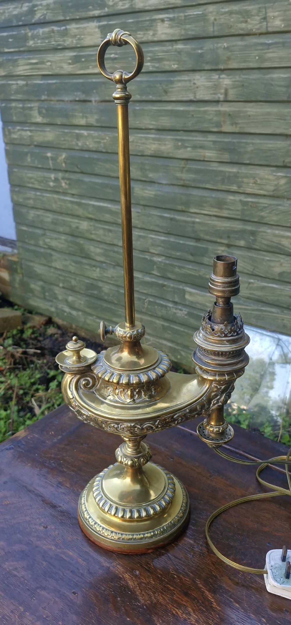 Interesting and unusual brass table lamp 