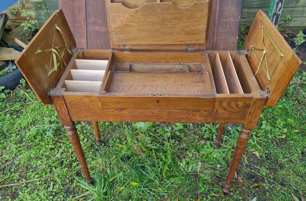 Early 20th century folding writing table. View V