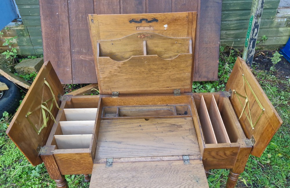 Early 20th century folding writing table. View VII