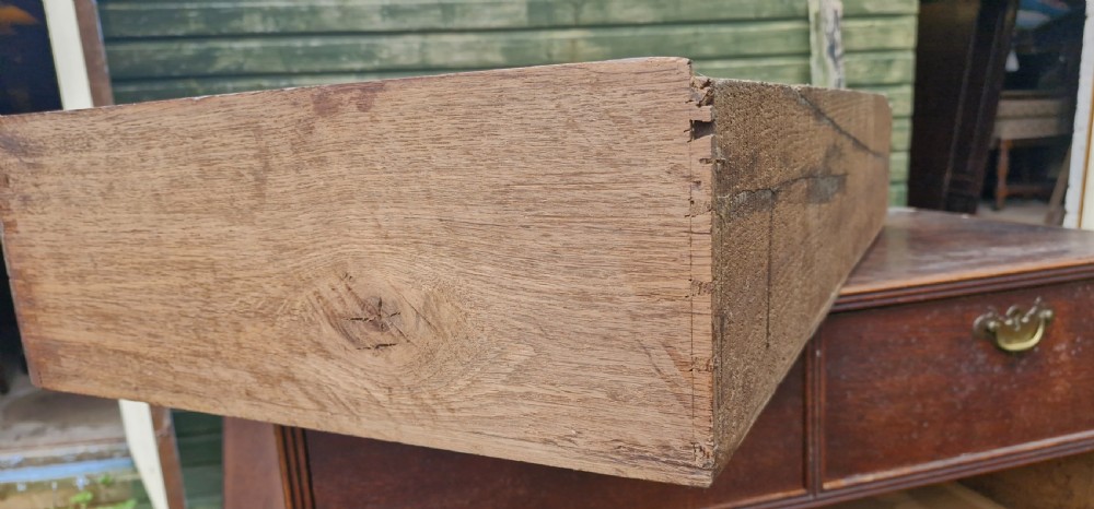 Georgian oak chest of drawers.  View V