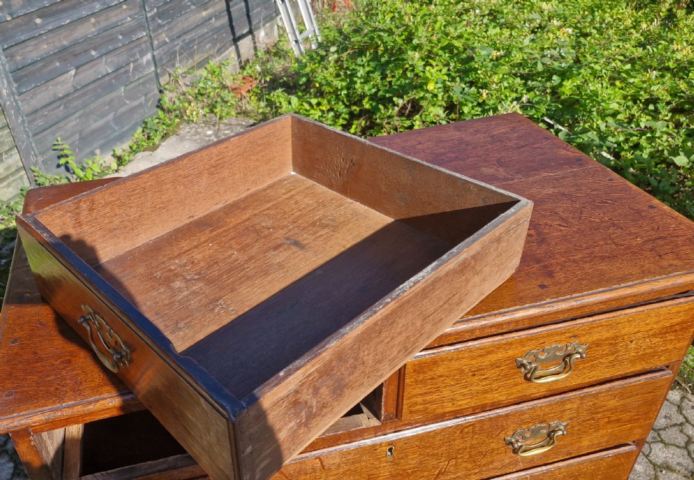 Mid 18th century oak chest of drawers.  View II