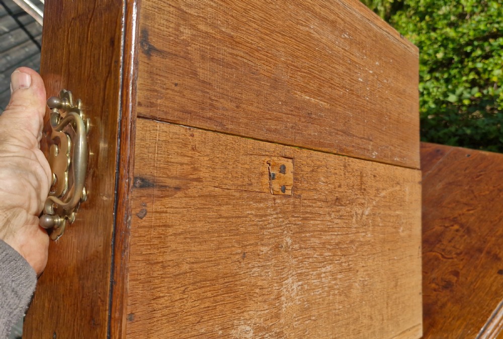 Mid 18th century oak chest of drawers.  View III