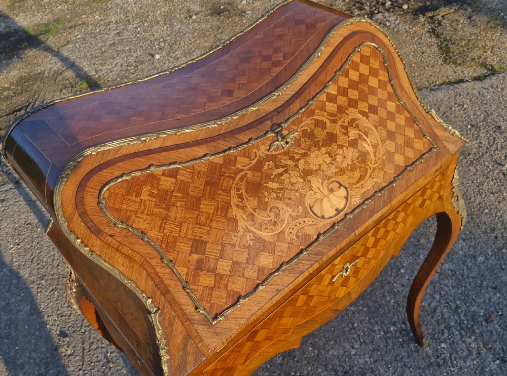Good quality parquetry bureau de Dame. View VI