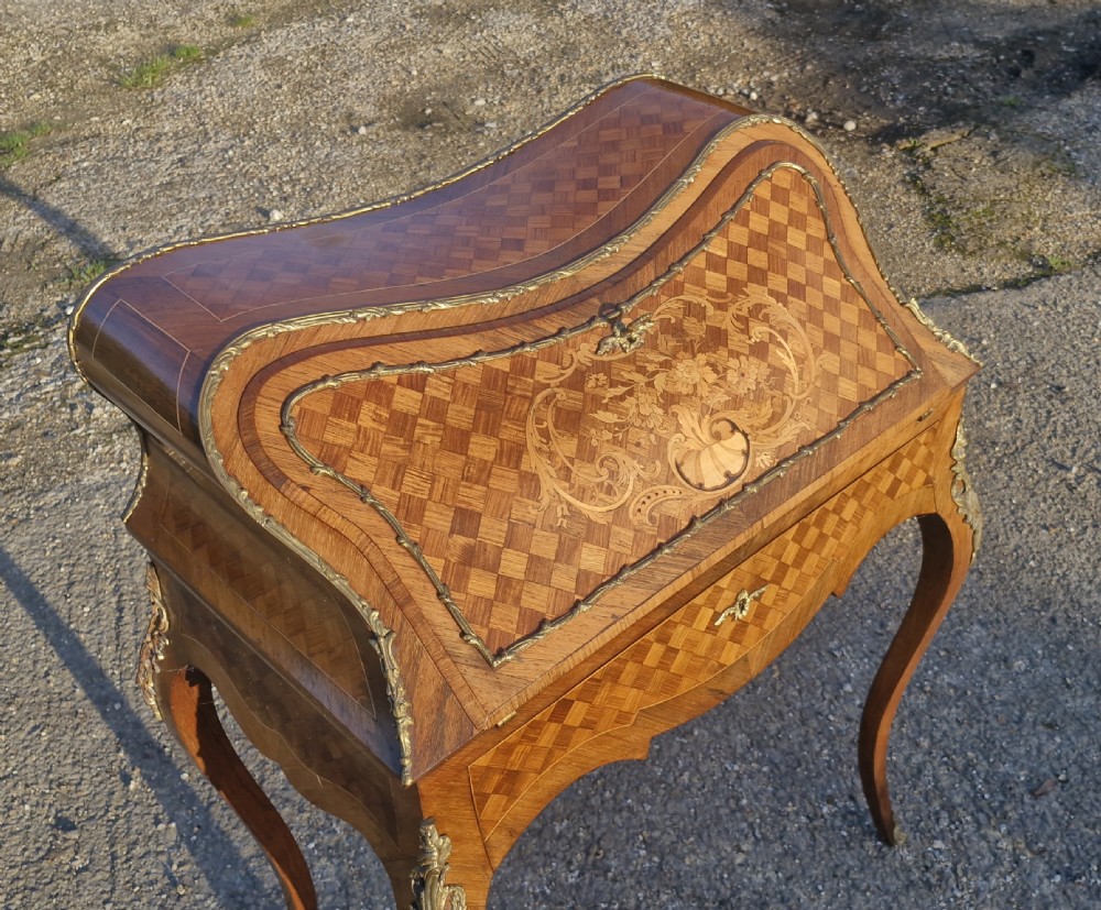 Good quality parquetry bureau de Dame. View VII