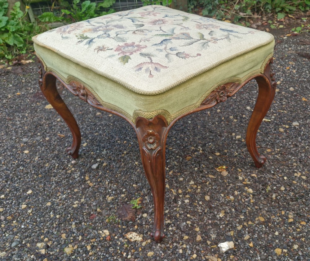 Mid Victorian walnut stool . View VI