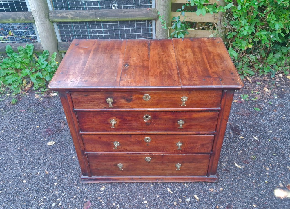 William and Mary walnut chest of 4 drawers.