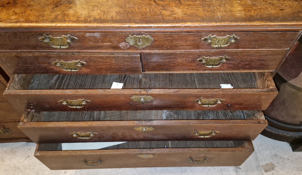 18th century Georgian oak chest of drawers  View XIII