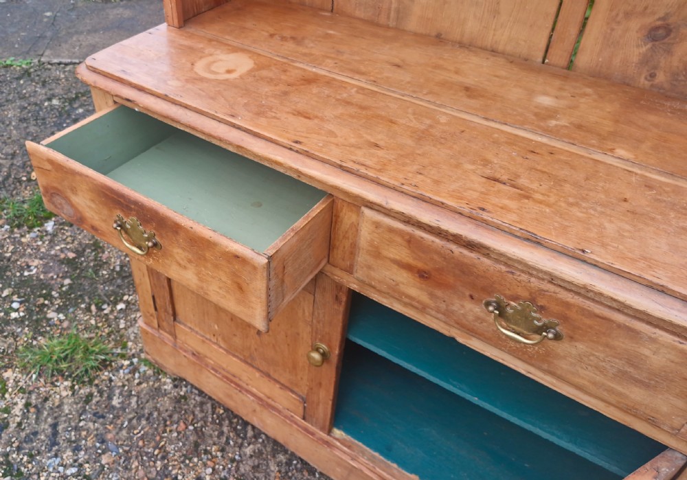 Late 19th century cottage pine dresser.  View II