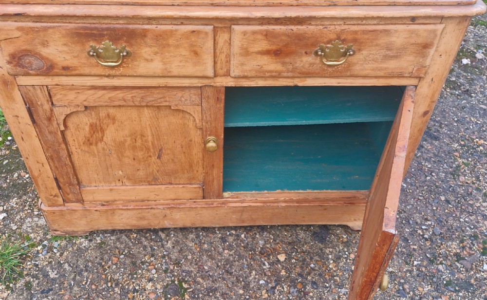 Late 19th century cottage pine dresser.  View X
