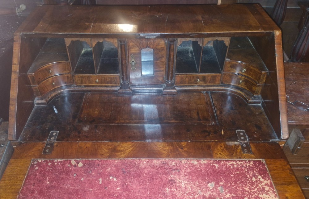 Early 18th century walnut bureau.  View IV