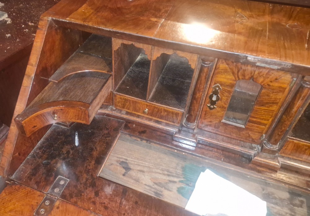 Early 18th century walnut bureau.  View XI