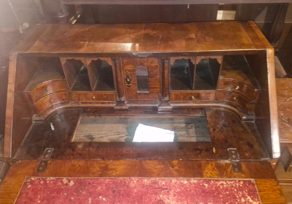 Early 18th century walnut bureau.  View XII