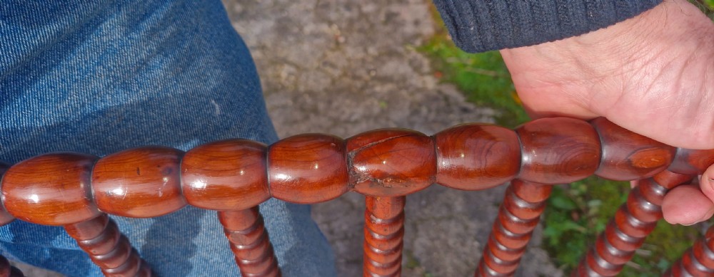 Good sized bobbin framed corner chair.  View III