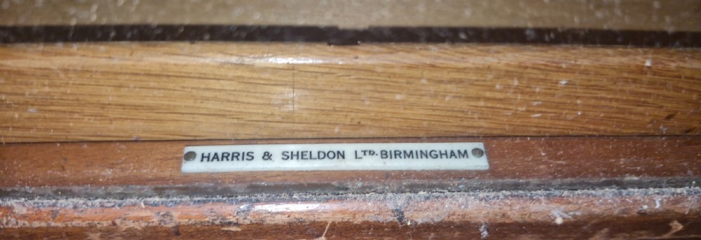 1920s 25 drawer oak haberdashery shop cabinet.  View X