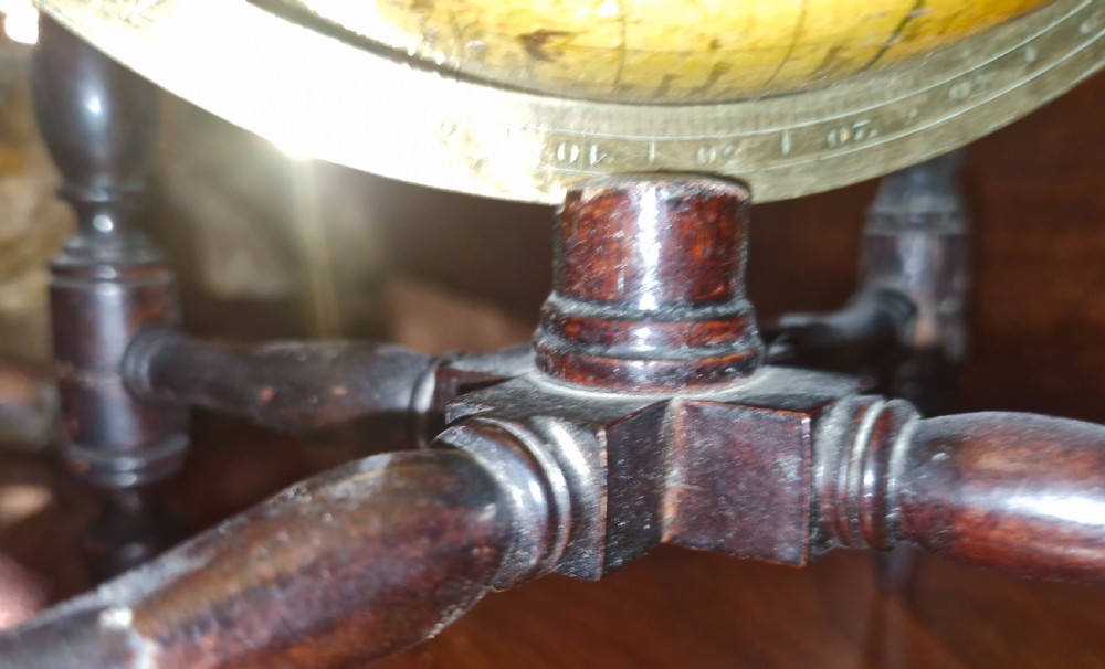Rare 6 inch 19th century Cary table top globe and stand. View XVI