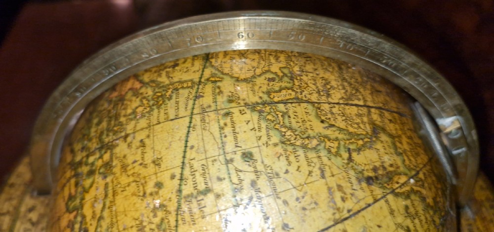 Rare 6 inch 19th century Cary table top globe and stand. View XVII