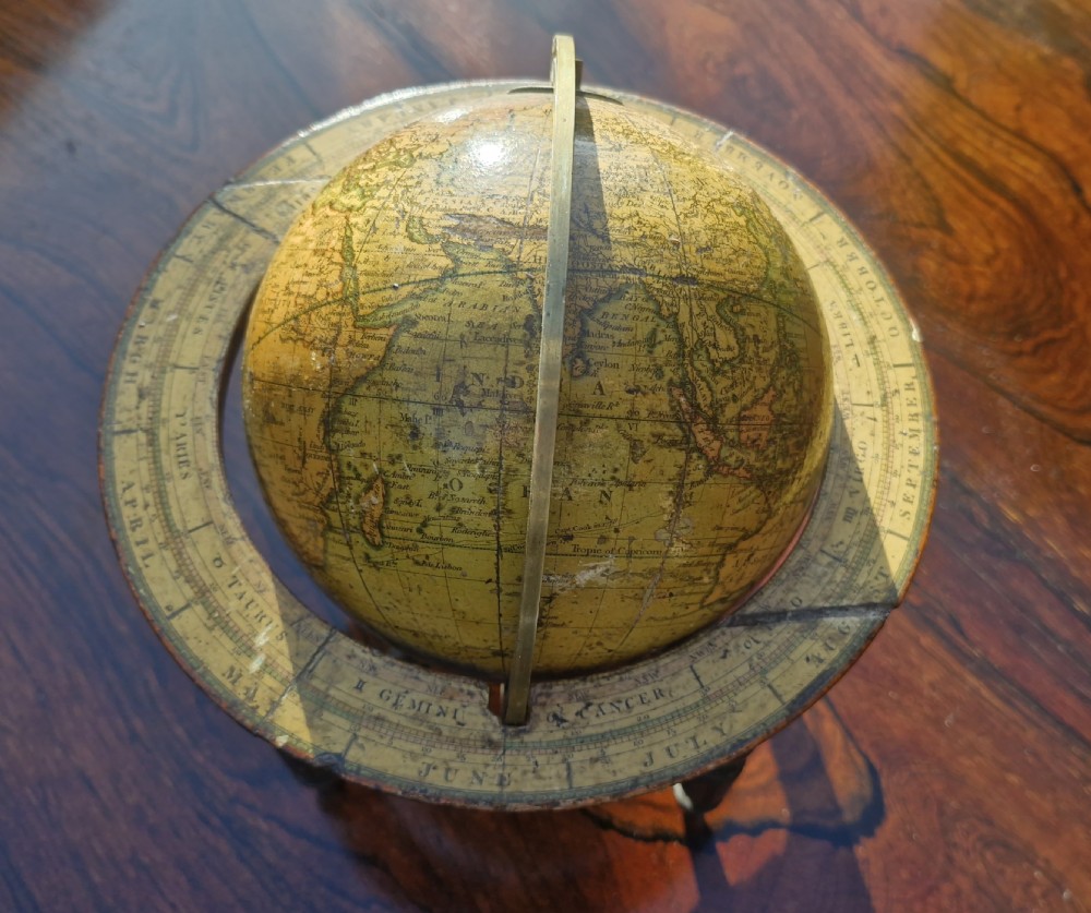 Rare 6 inch 19th century Cary table top globe and stand. View XXII