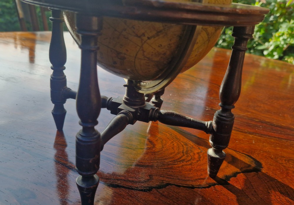 Rare 6 inch 19th century Cary table top globe and stand. View XXIX