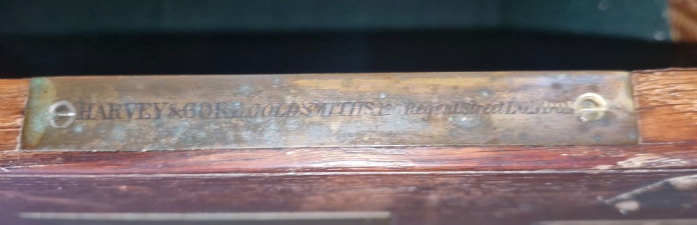 Victorian metal bound oak silver travelling chest. View IX