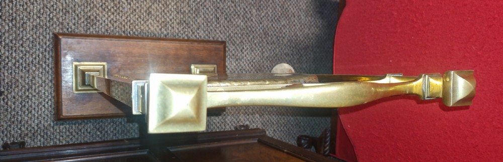 Victorian brass dinner gong . View V