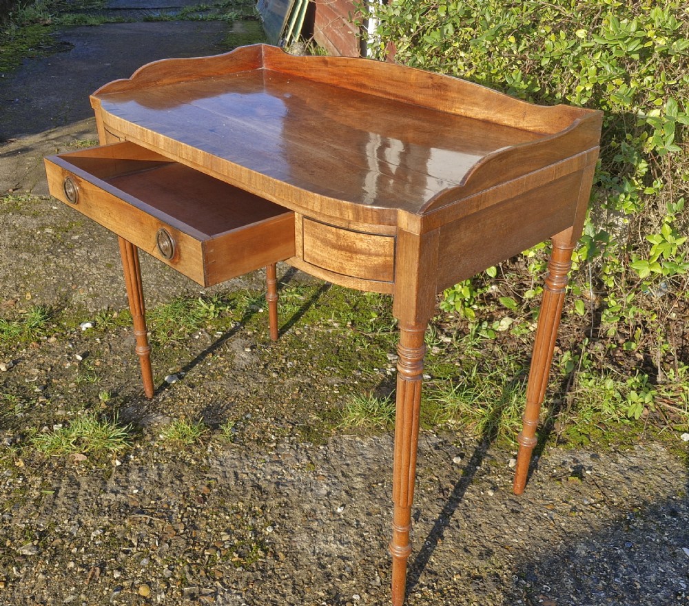 Regency mahogany single drawer side table.  View III