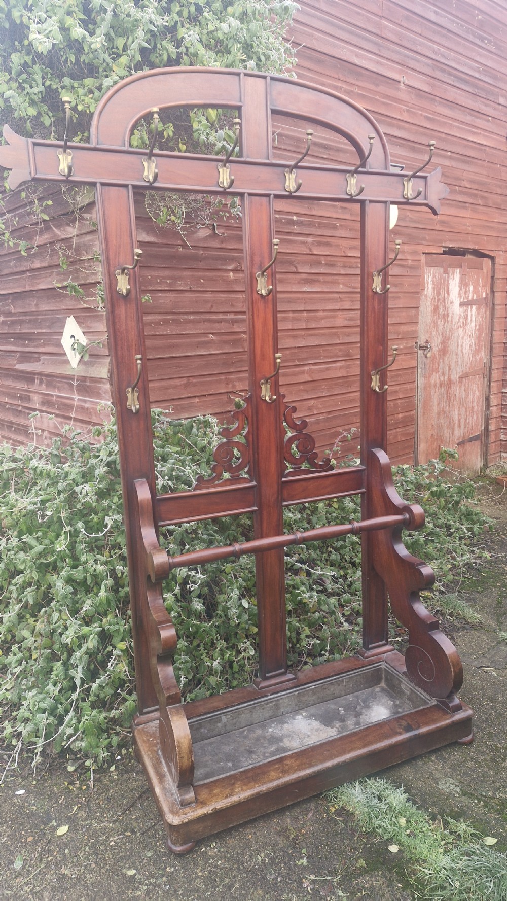 Impressive Mid 19th century mahogany hall stand.  View III