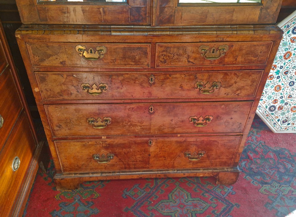 Early 18th century walnut chest cabinet fitted interior.  View XII