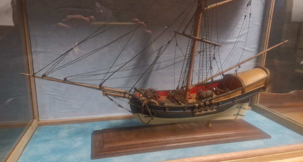 Cased model of a boat. View XIII