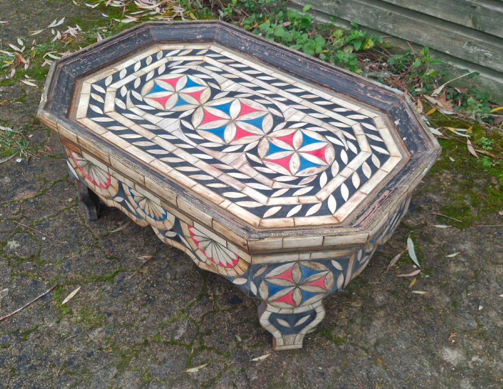 Decorative bone inlaid coffee table. View IV