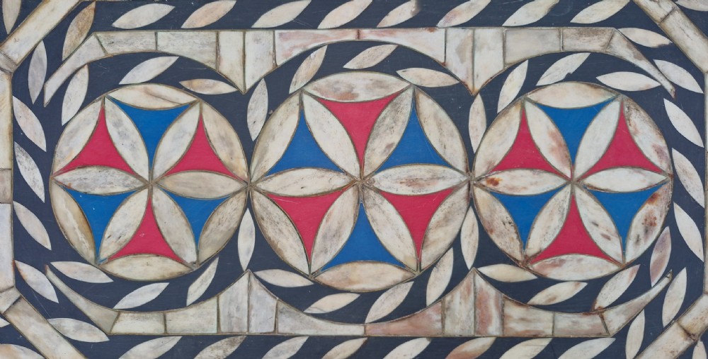 Decorative bone inlaid coffee table. View VIII