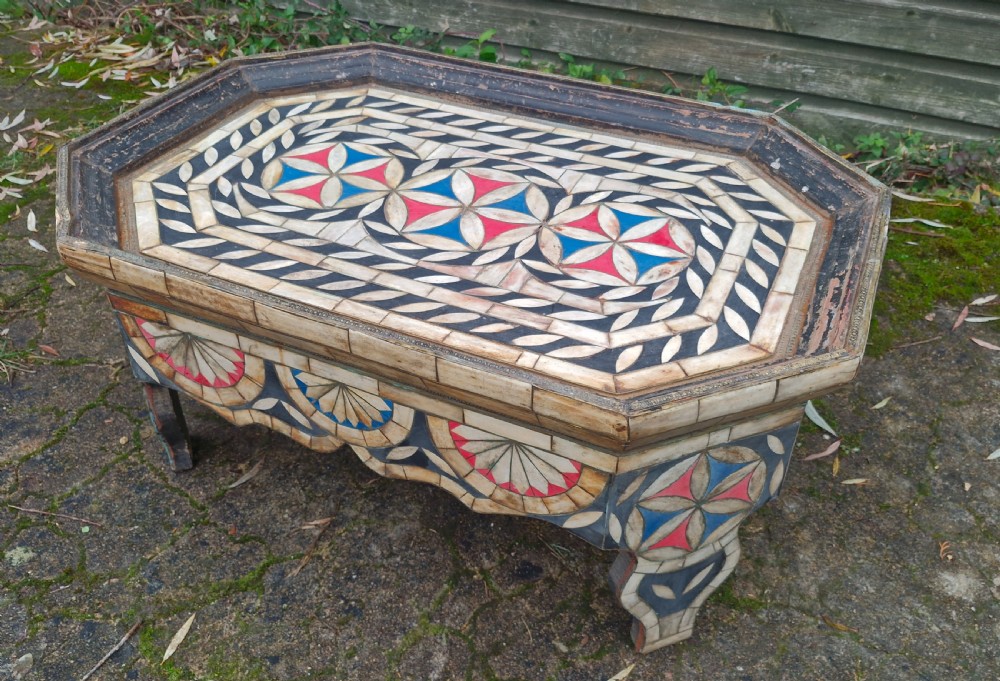 Decorative bone inlaid coffee table. View XII