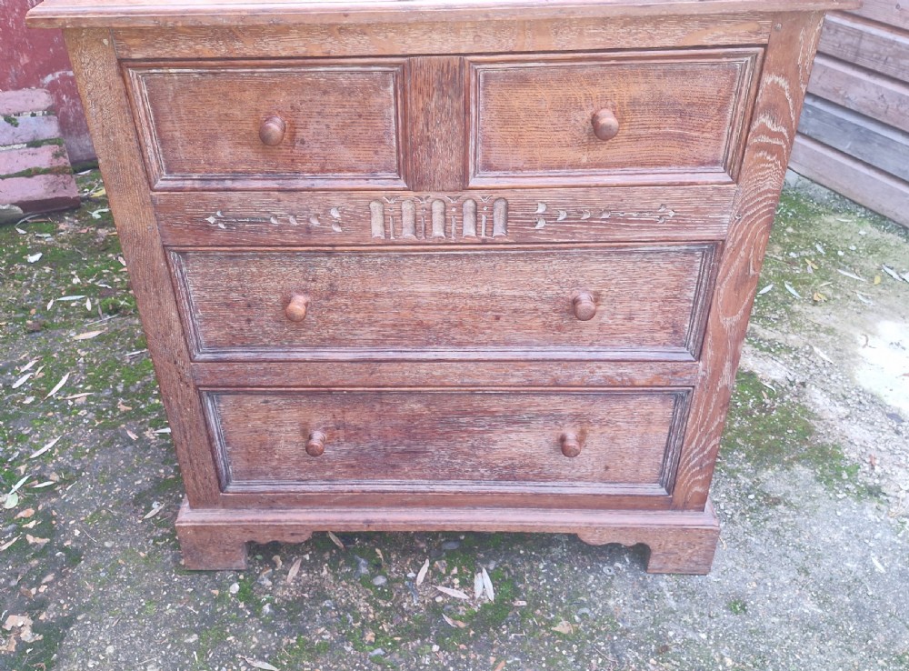 1930s oak chest of 3l drawers.  View V