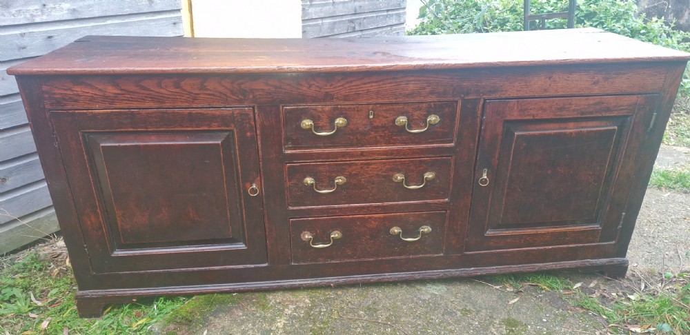 Georgian oak dresser base.  View II