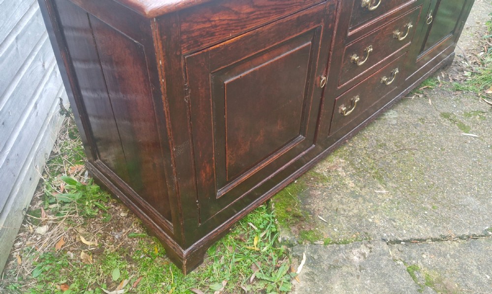 Georgian oak dresser base.  View III