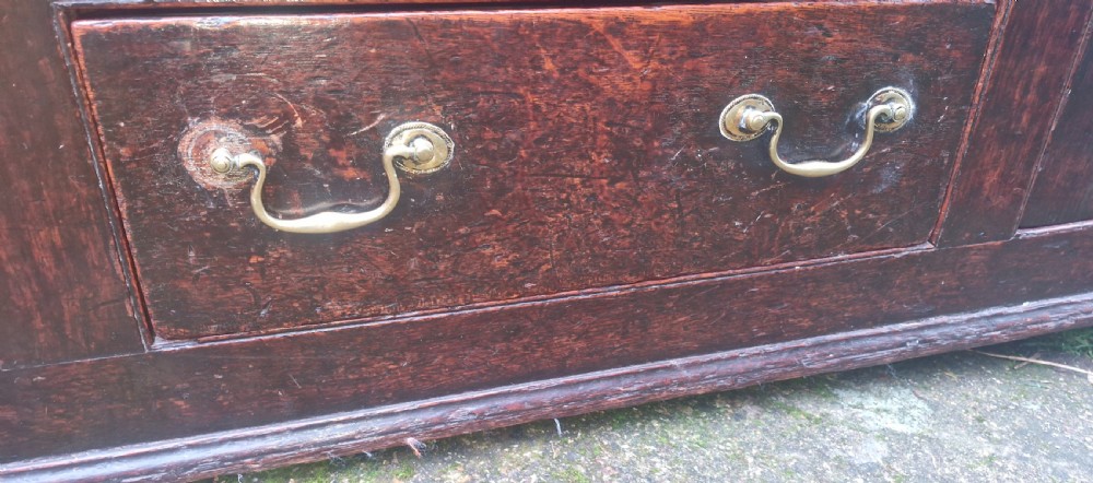 Georgian oak dresser base.  View V