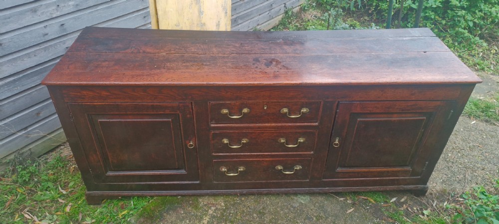 Georgian oak dresser base.  View VII