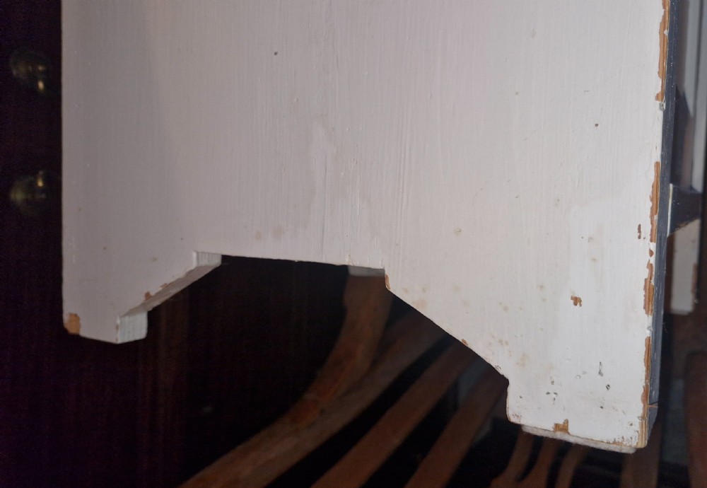 Pair of painted pine bedside cabinets.  View II