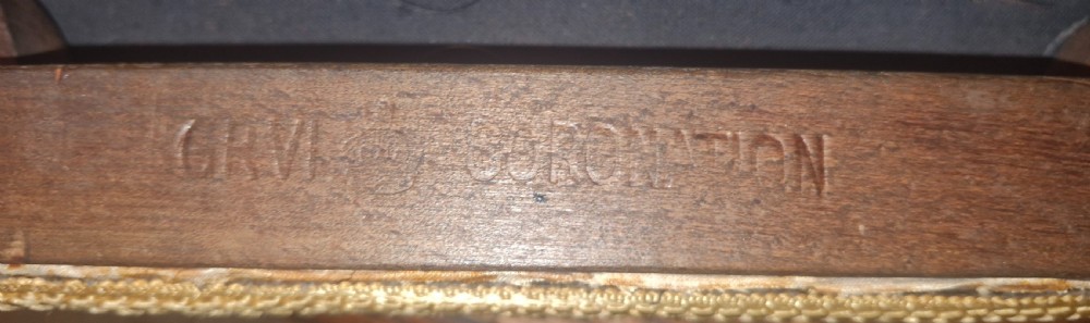 George VI Coronation stool.  View VI
