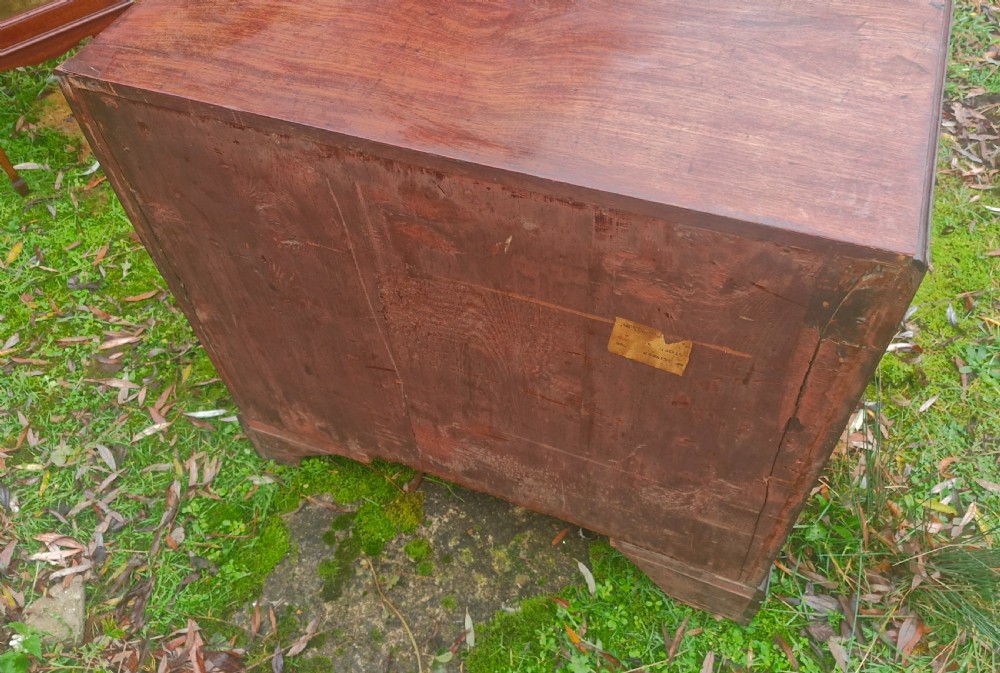 Small mid 18th century mahogany chest of drawers.  View IV