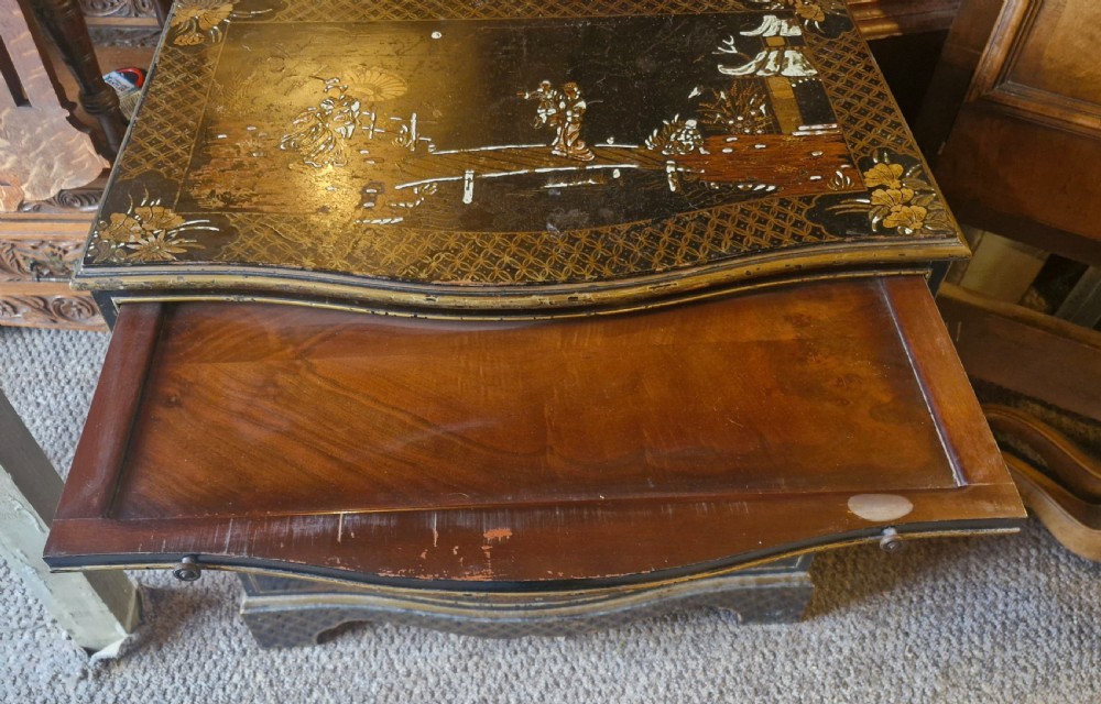 Lacquered 2 drawer chest. View IV