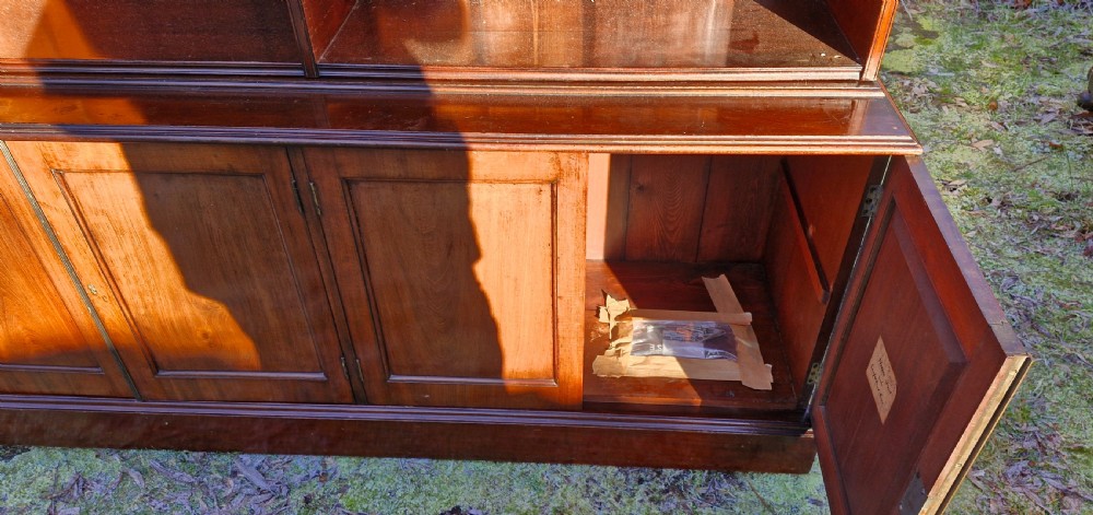 Mahogany bookcase cabinet.  View VI