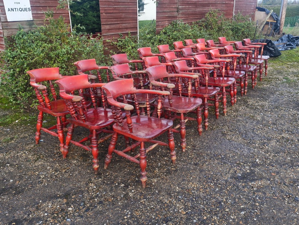 Set of 24 Smokers bow Armchairs. 