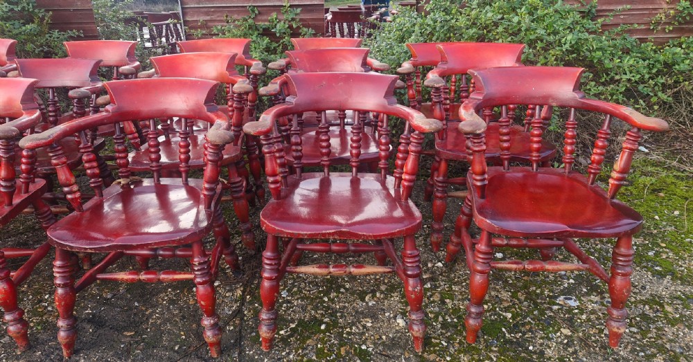 Set of 24 Smokers bow Armchairs.  View V