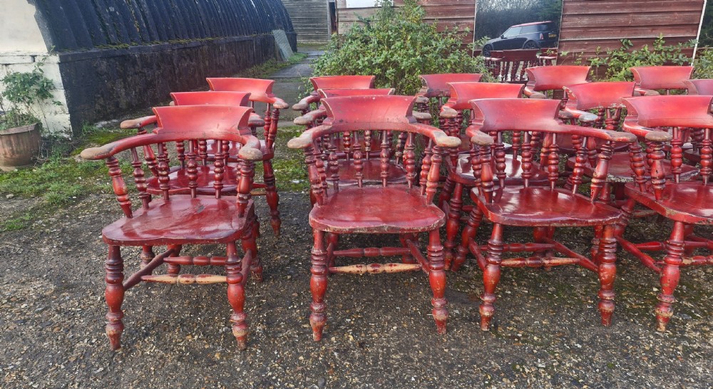 Set of 24 Smokers bow Armchairs.  View VII